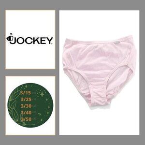 Jockey 100% Cotton Women's Hight cut brief-Pink Size 6/M
